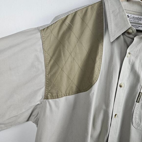 Vintage Columbia Shooting Shirt Hunt Club Embroidered Men's XL Khaki Olive‎ - Picture 2 of 6